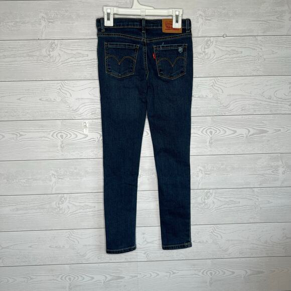 Levi's 710 super skinny distressed jeans girls' size 8 - Picture 2 of 5